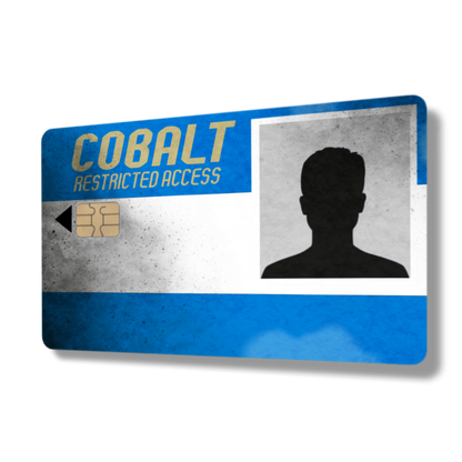 Distressed Rust Cobalt Card