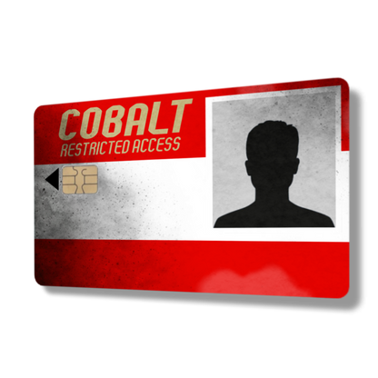 Distressed Rust Cobalt Card