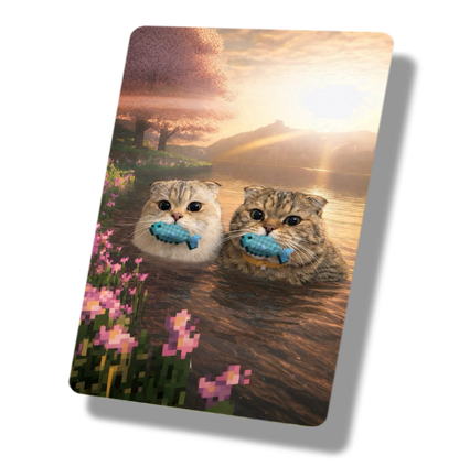 Minecraft Cat Catching Fish