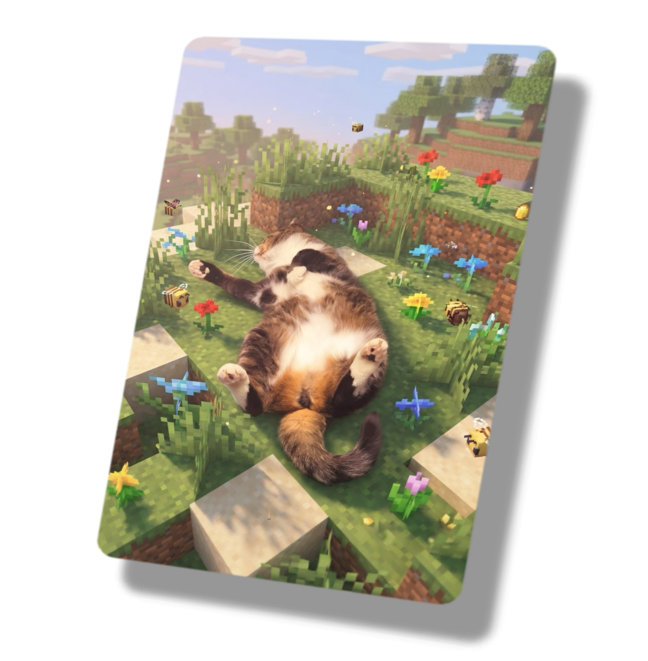Minecraft Cat Flower Field