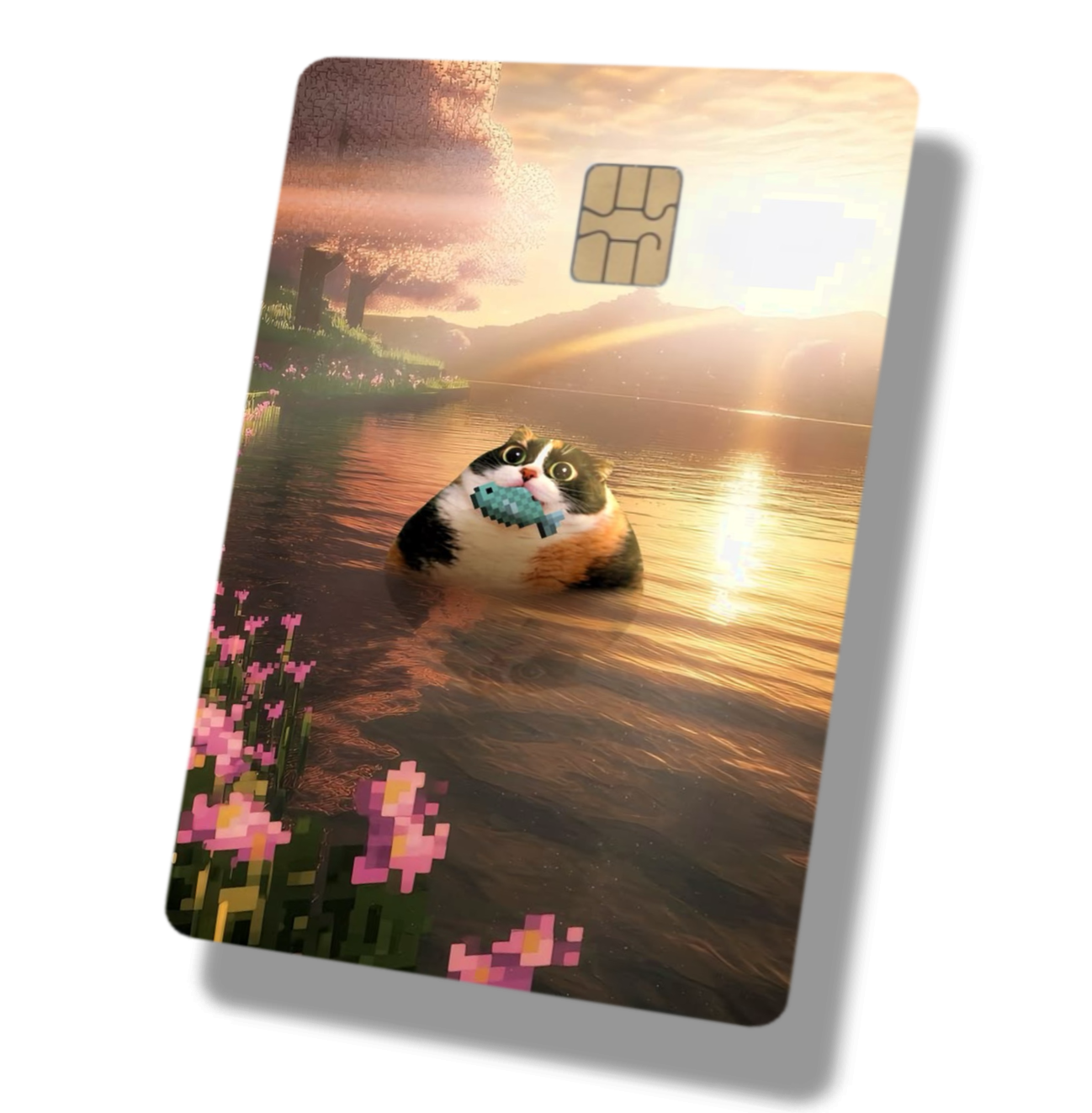 Minecraft Cat Catching Fish