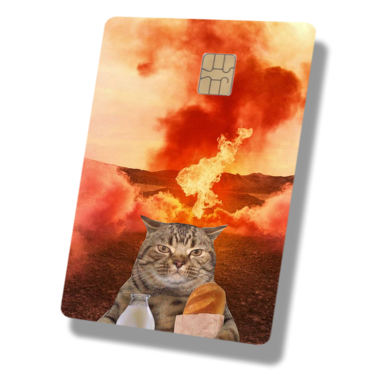 Fire Cat With Bread And Milk