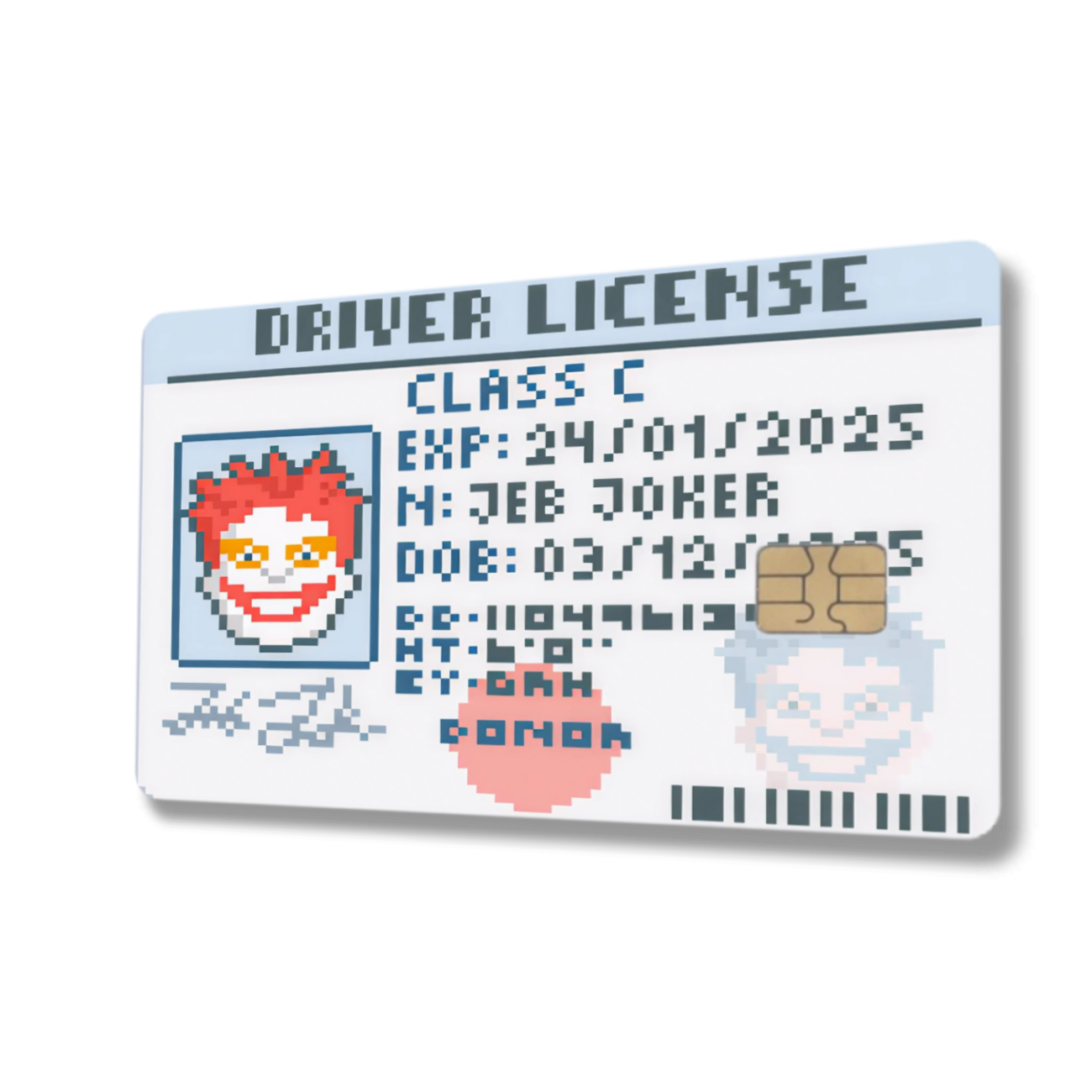 Balatro Clown, Bank Card and Drivers License