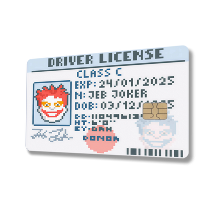 Balatro Clown, Bank Card and Drivers License