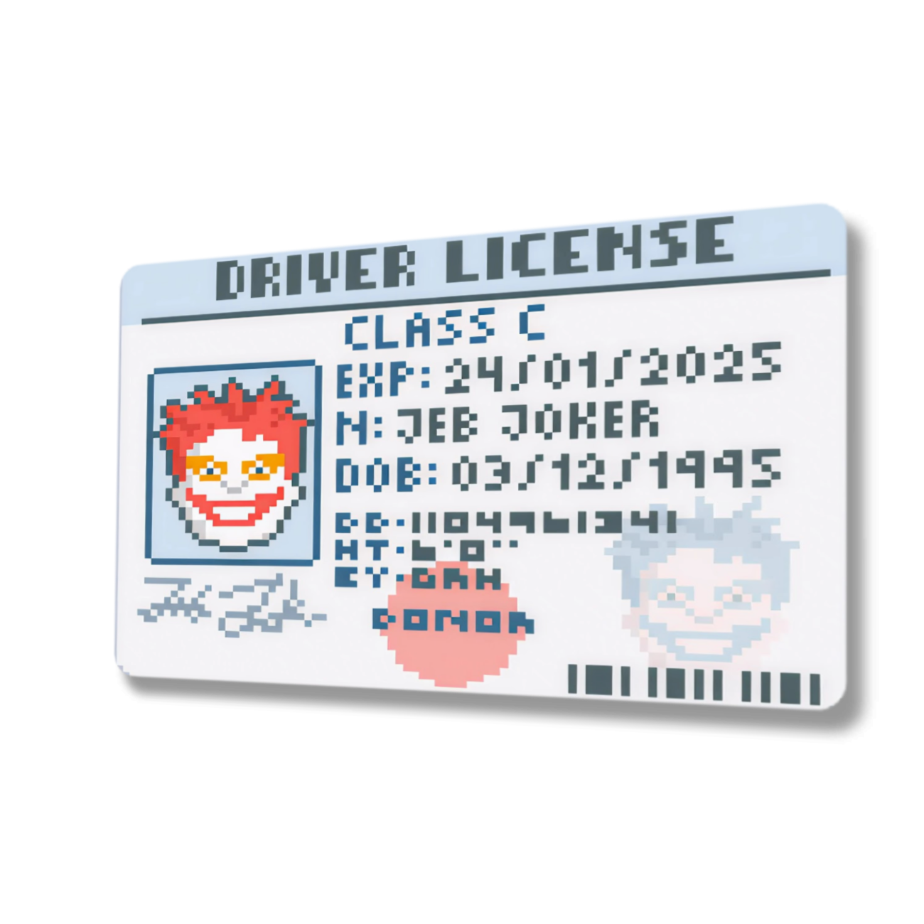 Balatro Clown, Bank Card and Drivers License