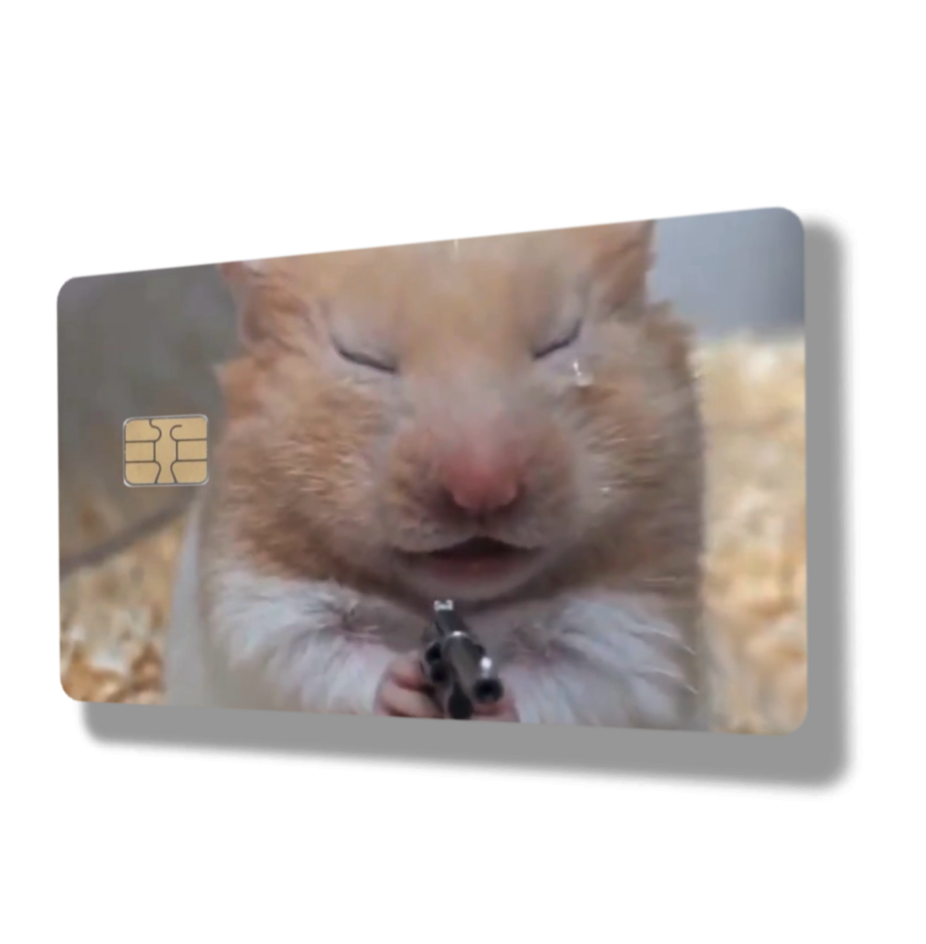 Closed Eyes Crying Hamster Meme