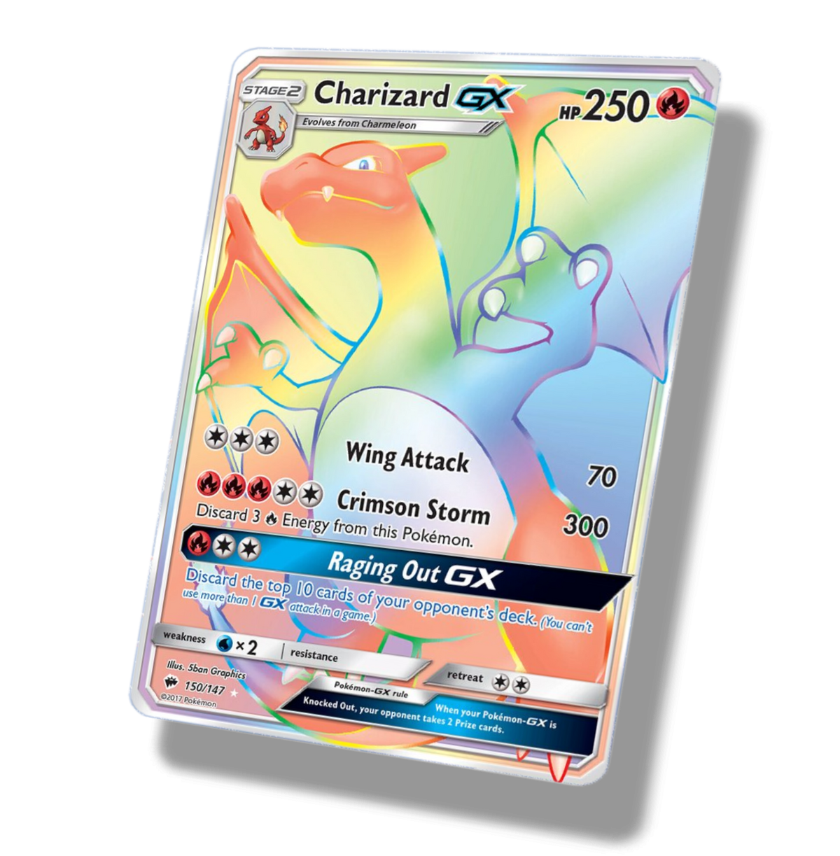 Pokemon Charizard EX Rainbow Full Art 150/147