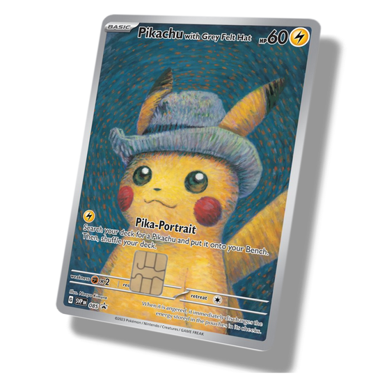 Pokemon Pikachu With Grey Felt Hat 085