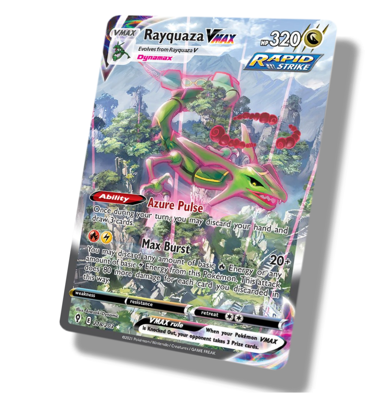Pokemon Rayquaza VMAX 218/203