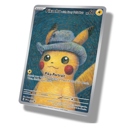 Pokemon Pikachu With Grey Felt Hat 085
