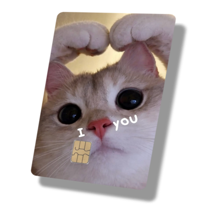 I Love You Heart Nose Cat