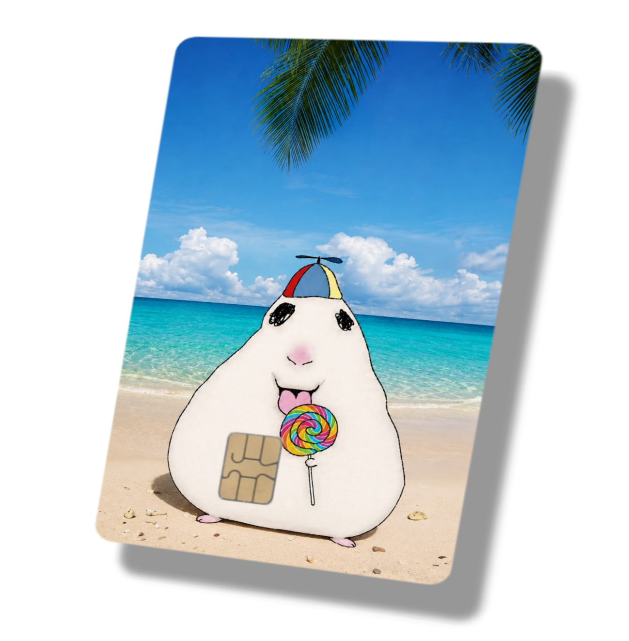 Beach Hamster With Rainbow Lollipop Meme
