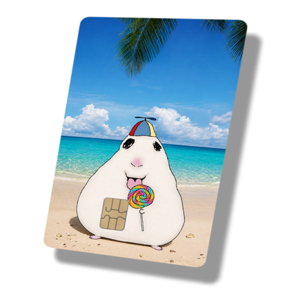 Beach Hamster With Rainbow Lollipop Meme
