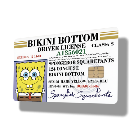 Spongebob Squarepants Bikini Bottom Drivers License