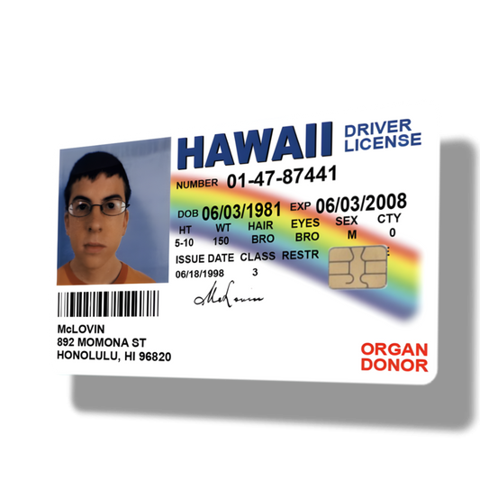 McLovin Hawaii Drivers License