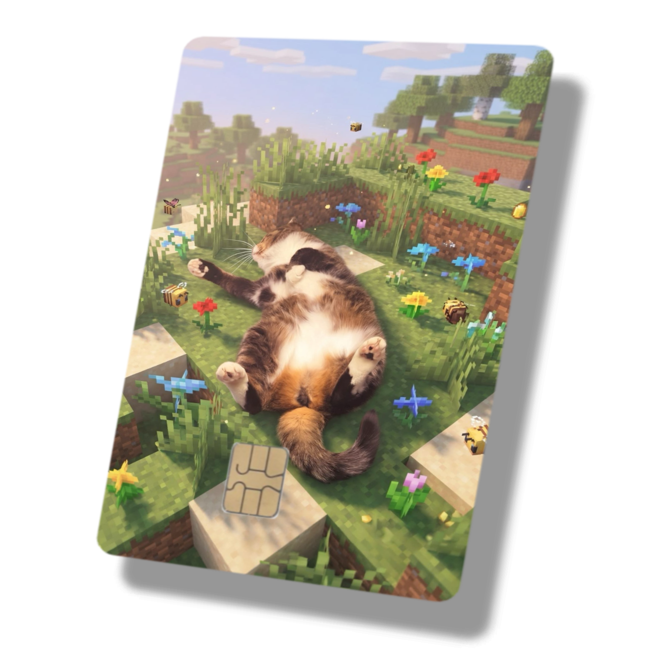 Minecraft Cat Flower Field