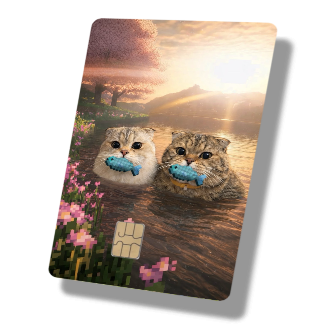 Minecraft Cat Catching Fish